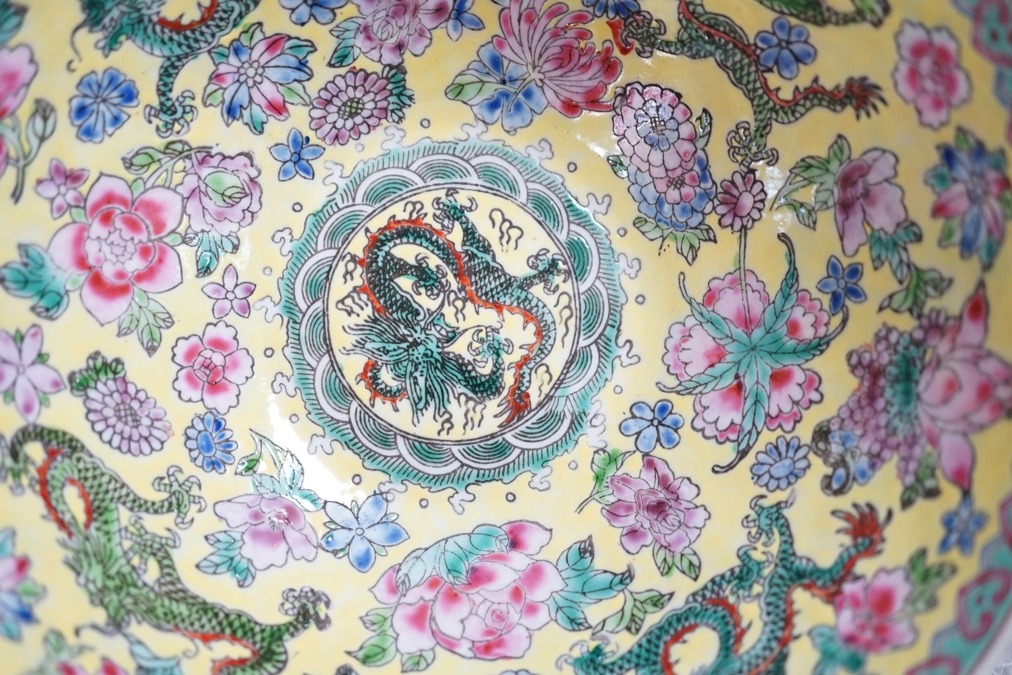 A Chinese cloisonne enamel box and cover, wood stand and a boxed eggshell porcelain bowl